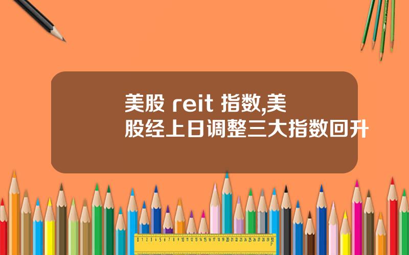 美股 reit 指数,美股经上日调整三大指数回升
